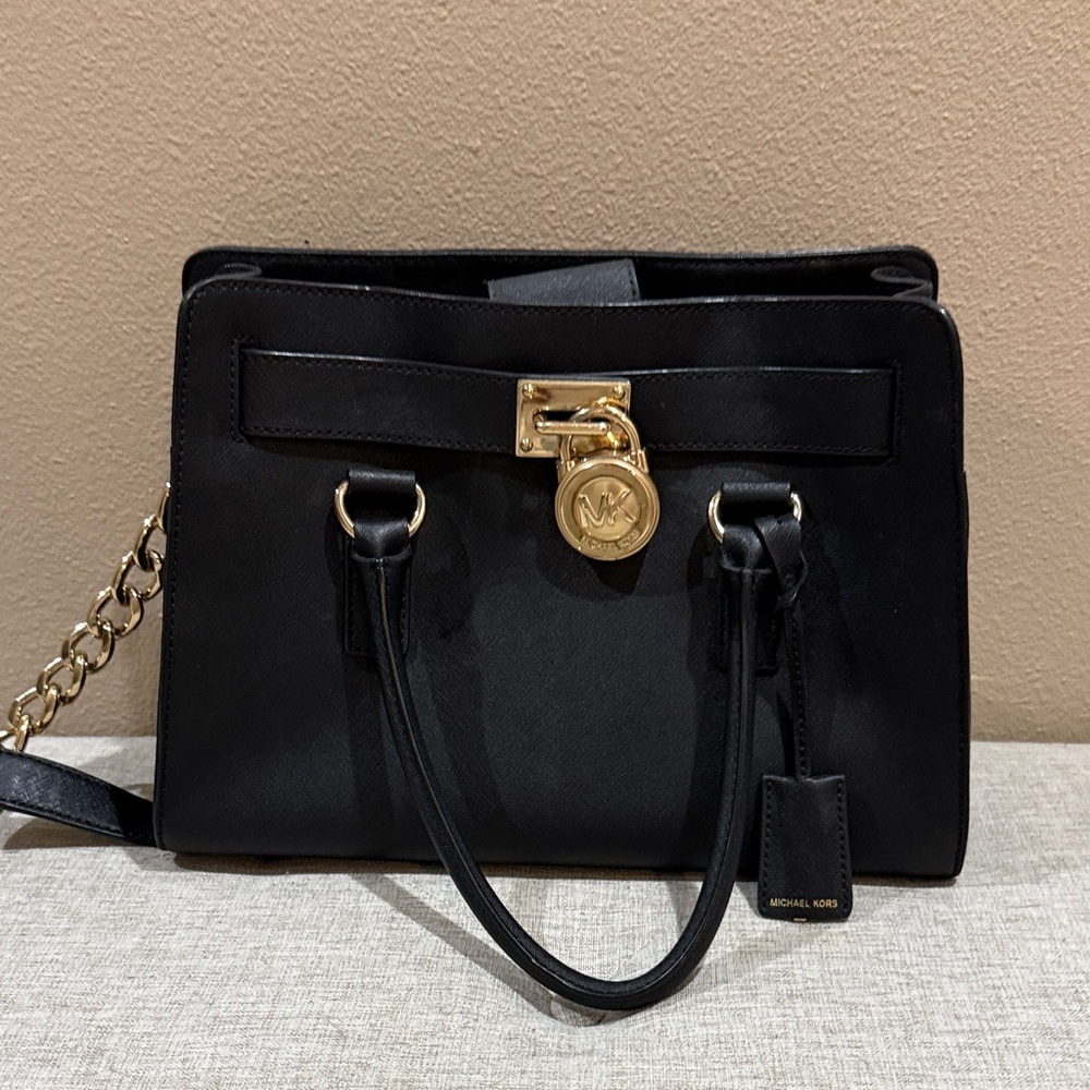 Michael Kors Black with Gold Hardware